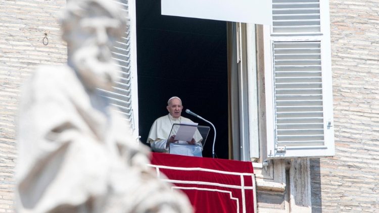 File photo: Pope Francis during his Sunday Angelus