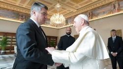 Pope Francis meets with Croatian president Zoran Milanović