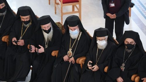 Orthodoxe Bischöfe in Zypern anlässlich des Papstbesuches am 3. Dezember 2021