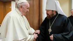 Encuentro del Papa Francisco y el Metropolitano Hilarión Alfeyev, 
