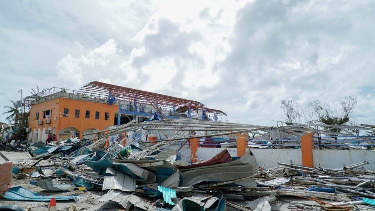 Aftermath of typhoon Rai in the Philippines