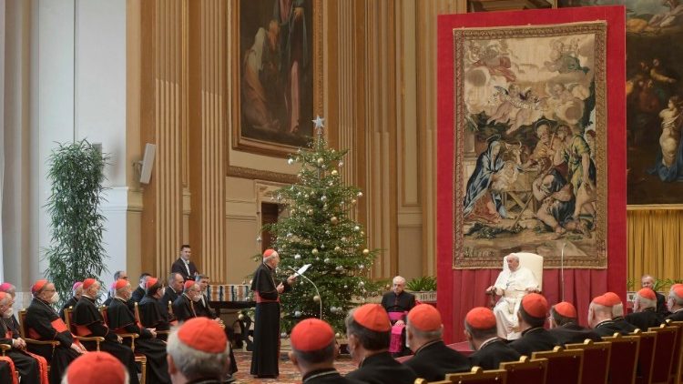 Ferenc pápa karácsonyi találkozója a Római Kúriával