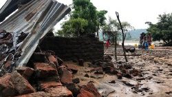 Dégâts après le passage de la tempête Ana au Mozambique