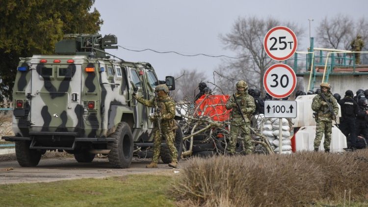 우크라이나 남부 국경의 군사훈련