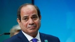 Le président égyptien Abdel Fattah Al-Sissi lors d'un sommet entre l'UE et l'Union Africaine à Bruxelles, le 18 février 2022