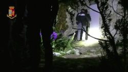 Italian police raid a mafia house in the southern city of Lecce