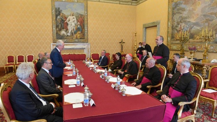 Slávnostný akt podpisu dohody (Vatikán, 4. mája 2022)