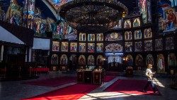 L'Eglise orthodoxe de Saint Clément à Skopje, le 10 mai 2022.