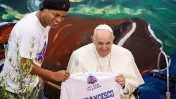 Папа Францішак і Ранальдынью на інаўгурацыі Міжнароднага руху Scholas Occurrentes