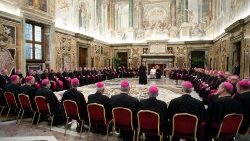 Pope Francis meeting the German Bishops on Thursday