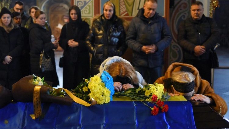 Pogrzeb ukraińskiego żołnierza w Kijowie