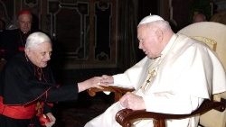 Kard. Joseph Ratzinger i papież Jan Paweł II