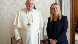 Papa Francisco e Giorgia Meloni
