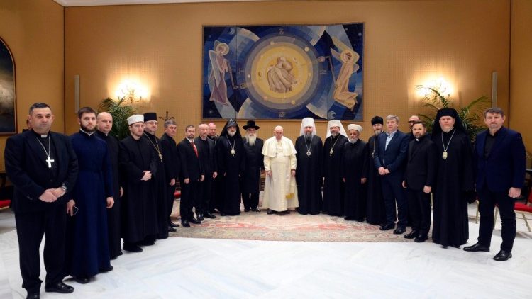 Visų Ukrainos Bažnyčių ir religinių organizacijų tarybos nariai Romoje (2023 m. sausio m.)