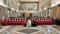 A vatikáni bírósági évad megnyitása alkalmából Ferenc pápa a Rota Romana fellebbviteli bíróság tagjaival
