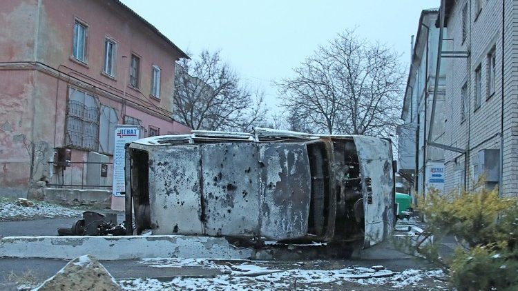  Massivo bombardeio russo na hora do almoço em Kherson, Ucrânia, 29 de janeiro de 2023. ANSA/ CARLO ORLANDI