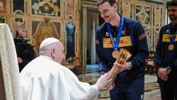 Włoscy siatkarze u Papieża