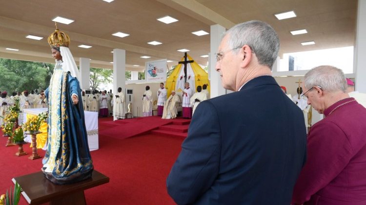 Popiežiaus vadovautos Mišios Johno Garango mauzoliejaus aikštėje (Džuba, 2023 vasario 5 d.)