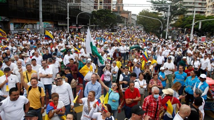 Eine Demo gegen die Regierung am Mittwoch in Bogotà