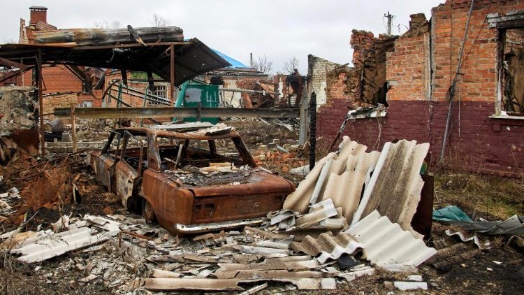 Ucraina: zona bombardata di Kharkiv