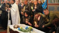 Pogrzeb ukraińskich żołnierzy Olega Barny i Valeriya Dorokhova w Kijowie, 21 kwietnia 2023