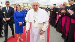 Pożegnanie Papieża Franciszka na lotnisku w Budapeszcie