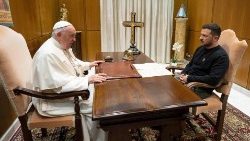 Ferenc pápa és Zelenszkij elnök megbeszélése   