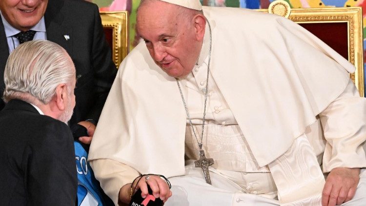 Папа падчас сустрэчы ў рамках дзейнасці фонда Scholas Occurentes