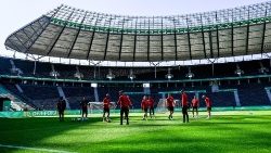 Trainingseinheit vor dem DFB-Pokalfinale