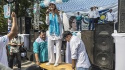 Zury Rios bei einer Wahlkampfveranstaltung in Sansare