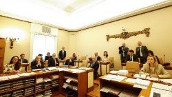 Vatican Promoter of Justice Alessandro Diddi appears earlier this month before an Italian Senate commission on the Orlandi case