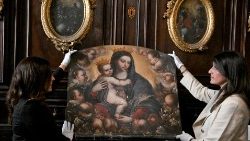 “Madonna della Purità”, de Luca Giordano, preservada no Museu do Tesouro de São Januário e apresentada à imprensa em 6 de junho após restauração. ANSA/CIRO FUSCO