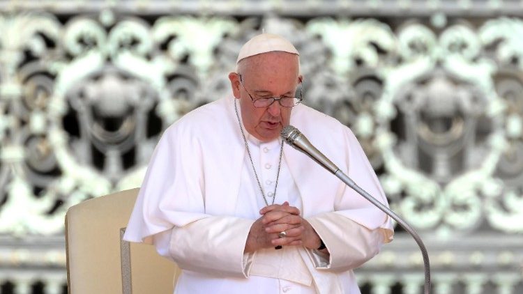 Påven Franciskus vid den allmänna audiensen den 7 juni 2023