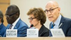 Die Eröffnungssitzung der 53. Tagung des Menschenrechtsrats in Genf am 19.6.2023 (im Bild: der Hochkommissar für Menschenrechte Volker Türk)