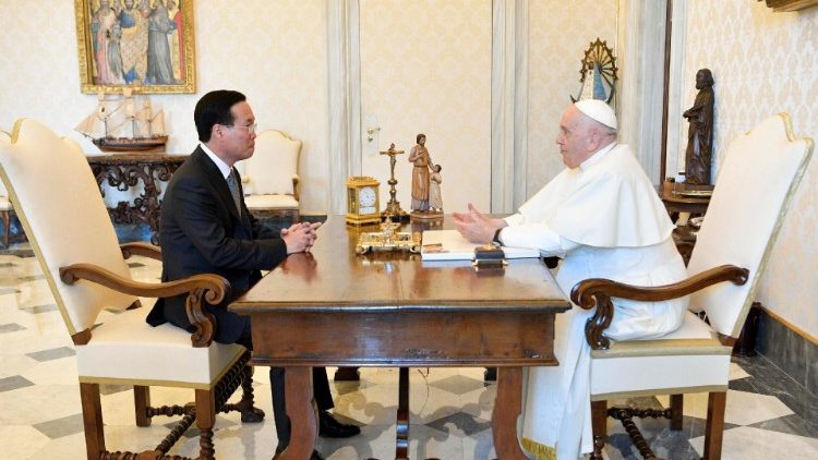 Pápež prijal prezidenta Vietnamskej socialistickej republiky v júli tohto roku