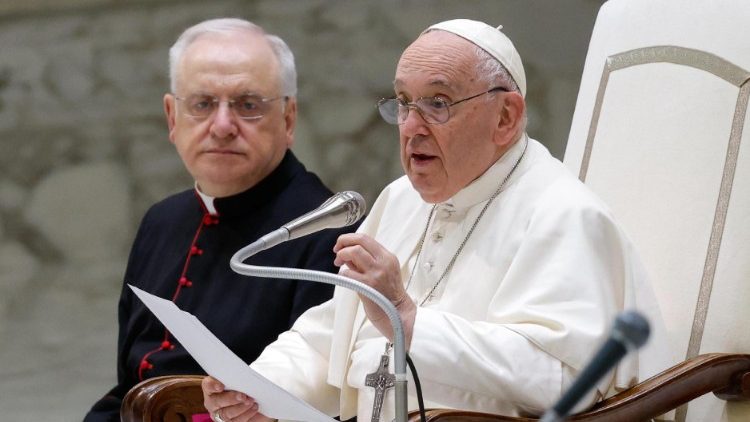 Papst Franziskus bei einer Generalaudienz