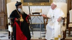 Pope Francis receives Baselios Marthoma Mathews III
