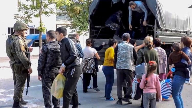 Russian peacekeepers evacuate civilians from 'most dangerous areas' of Nagorno-Karabakh