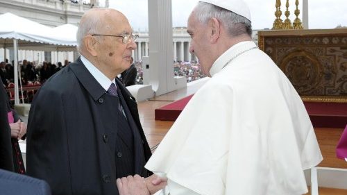 Pope Francis mourns Italy's former President Giorgio Napolitano