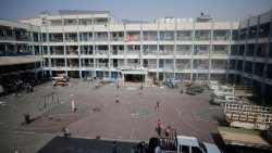 Eine UNRWA-Schule in Gaza nimmt Flüchtlinge auf (Bild vom 8.10.2023) 