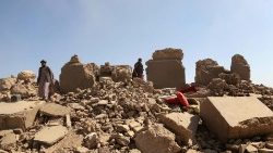 Zniszczenia w rejonie Heratu w wyniku trzęsienia ziemi, Afganistan, 10 października 2023 r.