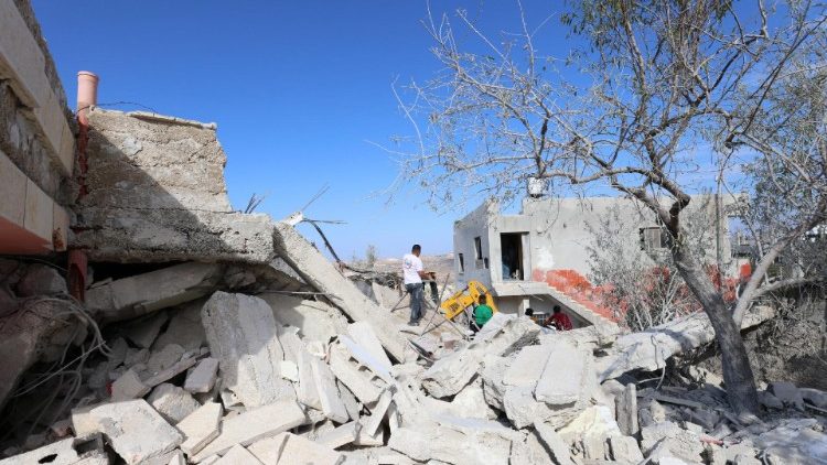 Scene di distruzione a Gaza