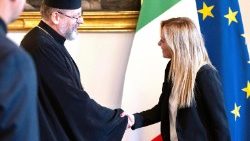 Großerzbischof Swjatoslaw Schewtschuk war am Dienstag bei der italienischen Premierministerin Giorgia Meloni