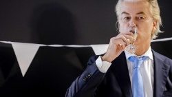 Geert Wilders attends a post-election meeting