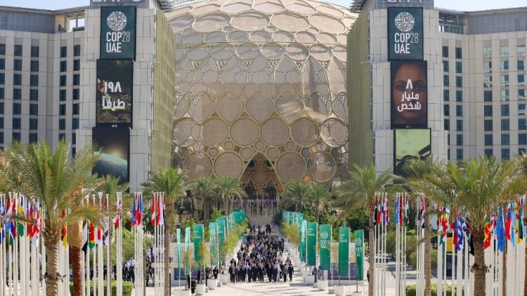 Auf dem Expo-Gelände in Dubai, Schauplatz des Klimagipfels