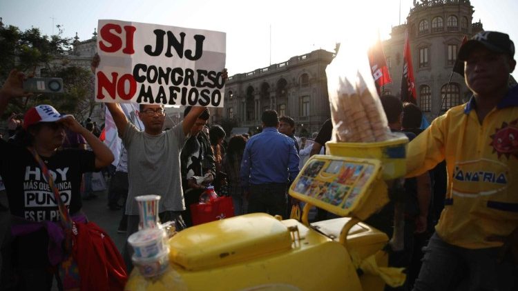 Protest against corruption in Peru