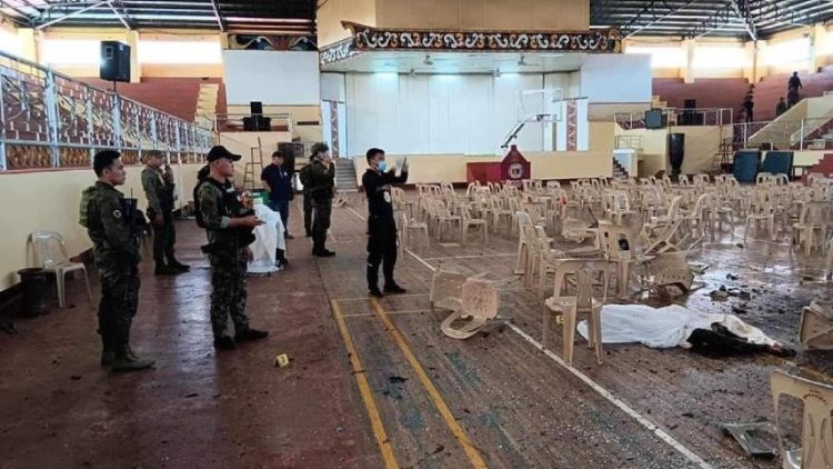 Bomb explosion during a religious mass in Southern Philippines