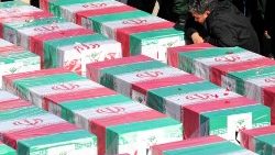 Teroro akto aukų Irane laidotuvės