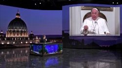 イタリアのTV番組のインタビューに答える教皇フランシスコ　2024年1月14日