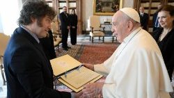 El Papa ha recibido esta mañana al señor Javier Milei, Presidente de Argentina